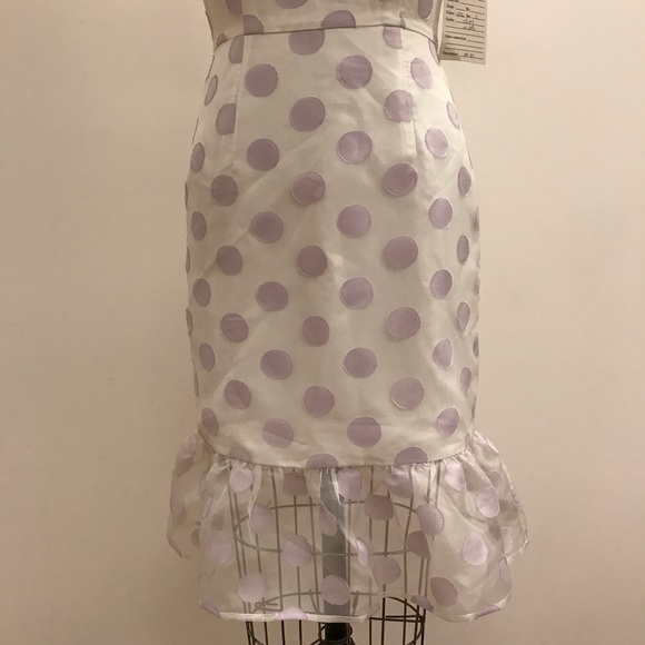 ModCloth White/Purple Organza Dress w Flounce - Picture 4 of 9